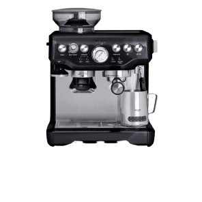 Sage Appliances the Barista Express Espressomaschine mit Milchaufschäumer, Siebträgermaschine, SES875BKS,